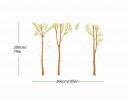 Large Birch Tree Wall Decal - Set of 3 Vinyl Tree Art Stickers